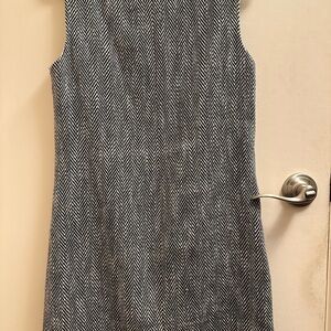 Theory Gray Sheath Midi Dress Crew Neck Work